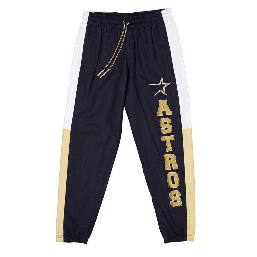 New Era Houston Astros Cooperstown Collection‎ Track Pants Navy Gold Mens L